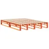 Image de vidaXL Cadre de lit sans matelas cire marron 135x190cm bois pin massif