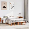 Image de vidaXL Cadre de lit sans matelas cire marron 135x190cm bois pin massif