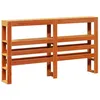 Image de vidaXL Tête de lit avec étagères marron cire 120 cm bois massif de pin