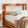 Image de vidaXL Tête de lit avec étagères marron cire 100 cm bois massif de pin