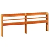 Image de vidaXL Tête de lit avec étagères marron cire 200 cm bois massif de pin