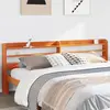 Image de vidaXL Tête de lit avec étagères marron cire 200 cm bois massif de pin