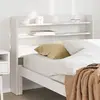 Image de vidaXL Tête de lit avec étagères blanc 100 cm bois massif de pin