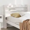 Image de vidaXL Tête de lit avec étagères blanc 90 cm bois massif de pin