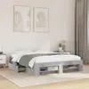 Image de vidaXL Cadre de lit sans matelas gris béton 150x200 cm bois ingénierie
