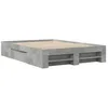 Image de vidaXL Cadre de lit sans matelas gris béton 140x200 cm bois ingénierie
