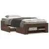 Image de vidaXL Cadre de lit sans matelas chêne marron 90x200cm bois ingénierie