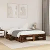 Image de vidaXL Cadre de lit sans matelas chêne fumé 120x190 cm bois ingénierie