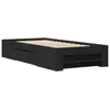 Image de vidaXL Cadre de lit sans matelas noir 90x190 cm bois ingénierie