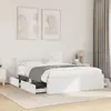 Image de vidaXL Cadre de lit avec tête de lit sans matelas blanc 120x200 cm