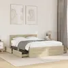 Image de vidaXL Cadre de lit et tête de lit sans matelas chêne sonoma 120x190cm
