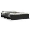 Image de vidaXL Cadre de lit sans matelas noir 160x200 cm bois d'ingénierie