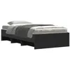 Image de vidaXL Cadre de lit sans matelas noir 90x200 cm bois d'ingénierie