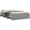 Image de vidaXL Cadre de lit sans matelas sonoma gris 140x190 cm