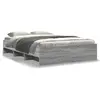 Image de vidaXL Cadre de lit sans matelas sonoma gris 140x190 cm