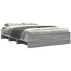 Image de vidaXL Cadre de lit sans matelas sonoma gris 120x190 cm
