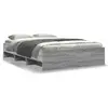 Image de vidaXL Cadre de lit sans matelas sonoma gris 120x190 cm