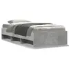 Image de vidaXL Cadre de lit sans matelas gris béton 90x190cm bois d'ingénierie
