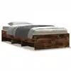 Image de vidaXL Cadre de lit sans matelas chêne fumé 90x190cm bois d'ingénierie