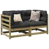 Image de vidaXL Salon de jardin 2 pcs bois de pin imprégné