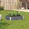Image de vidaXL Jardinière gris 80x60 cm bois massif de pin
