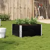 Image de vidaXL Jardinière noir 80x60 cm bois massif de pin