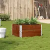 Image de vidaXL Jardinière marron 80x60 cm bois massif de pin