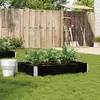 Image de vidaXL Jardinière noir 120x80 cm bois massif de pin