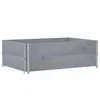 Image de vidaXL Jardinière gris 120x80 cm bois massif de pin, jardinière d'extérieur, bac à fleurs, bac à tomates, jardinière de terrasse