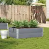 Image de vidaXL Jardinière gris 120x80 cm bois massif de pin