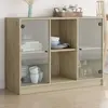 Image de vidaXL Buffet chêne sonoma 102x37x75,5 cm bois d'ingénierie