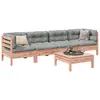 Image de vidaXL Salon de jardin 5 pcs et coussins bois massif sapin de douglas