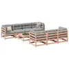 Image de vidaXL Salon de jardin 8 pcs avec coussins sapin douglas solide