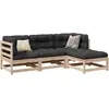 Image de vidaXL Salon de jardin 4 pcs bois massif de pin
