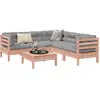 Image de vidaXL Salon de jardin 6 pcs et coussins bois massif sapin de douglas