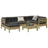 Image de vidaXL Salon de jardin 7 pcs avec coussins bois de pin imprégné