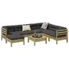 Image de vidaXL Salon de jardin 8 pcs avec coussins bois de pin imprégné