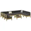 Image de vidaXL Salon de jardin avec coussins 10 pcs bois de pin imprégné