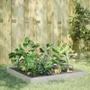 Image de vidaXL Lit surélevé de jardin 100x100x18,5 cm acier inoxydable