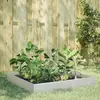 Image de vidaXL Lit surélevé de jardin 100x100x26 cm acier inoxydable