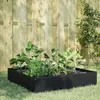 Image de vidaXL Lit surélevé de jardin noir 100x100x33,5 cm acier