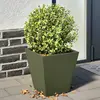 Image de vidaXL Jardinières 2 pcs vert olive 30x30x30 cm acier