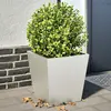 Image de vidaXL Jardinières 2 pcs 40x40x40 cm acier inoxydable