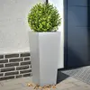 Image de vidaXL Jardinières 2 pcs 35x35x75 cm acier galvanisé