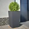 Image de vidaXL Jardinière anthracite 45x45x75 cm acier