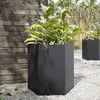 Image de vidaXL Jardinières 2 pcs noir hexagone 46x40x45 cm acier