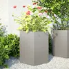 Image de vidaXL Jardinières 2 pcs hexagone 46x40x45 cm acier inoxydable