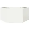 Image de vidaXL Jardinière blanc hexagone 104x90x45 cm acier, jardinière de fleurs, jardinière de patio, jardinière de jardin, jardinière d'extérieur