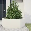 Image de vidaXL Jardinière blanc hexagone 138x120x45 cm acier