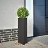 Image de vidaXL Jardinières 2 pcs noir triangulaire 30x26x75 cm acier